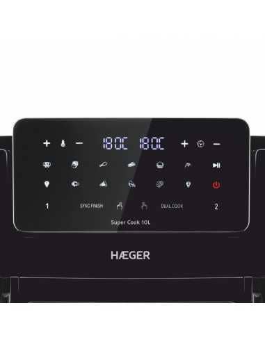 Haeger - Vendita all'ingrosso Elettrodomestici da cucina - Friggitrice Digitale ad Aria HAEGER Super Cook 10L - 10 L, 10 Programmi, 2 Vasche, 2600 W8