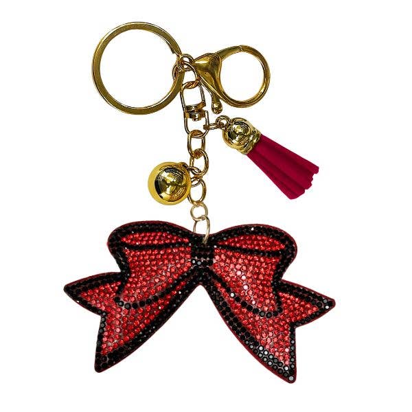Queens Designs - Wholesale Keychain - Women's - Bow Crystal Bling Keychains2
