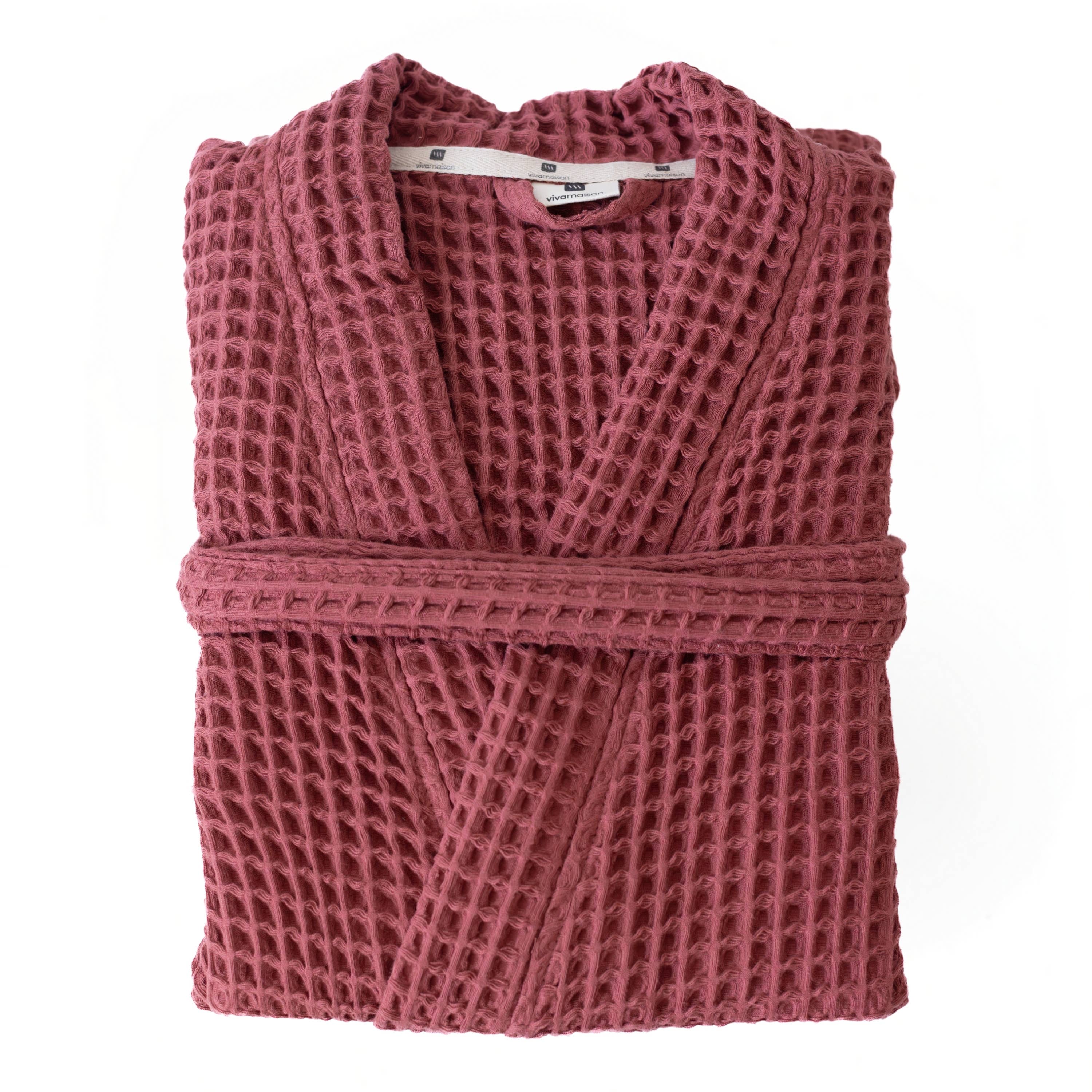 Vivamaison - Wholesale Robe - Unisex - Luxurious Waffle Kimono Bathrobe, 100% Cotton, Unisex Style19