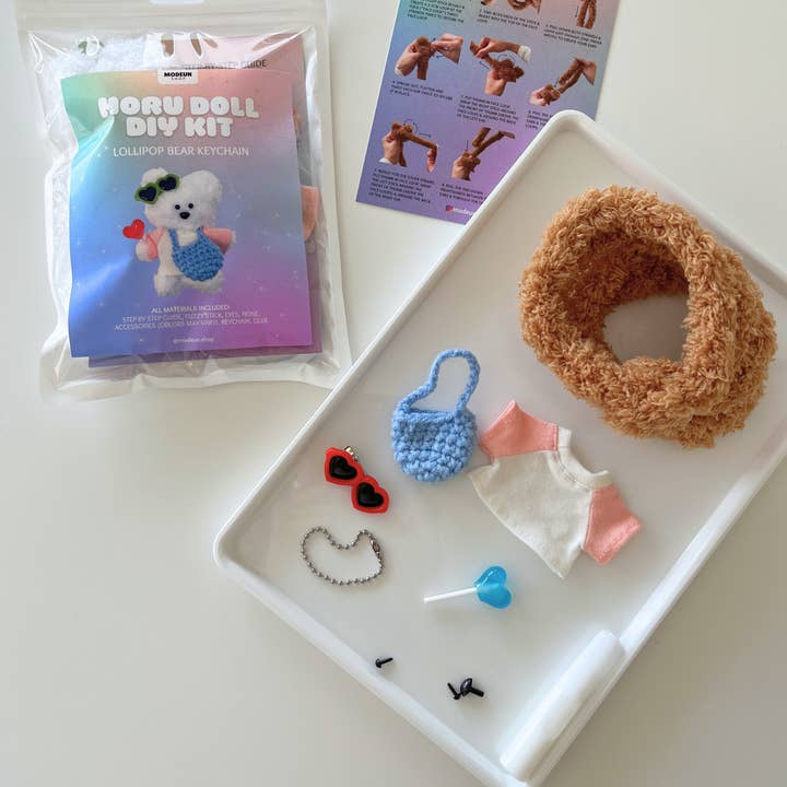 MODEUN SHOP - Wholesale DIY Craft Kit - LOLLIPOP MORU BEAR DIY KEYCHAIN KIT5