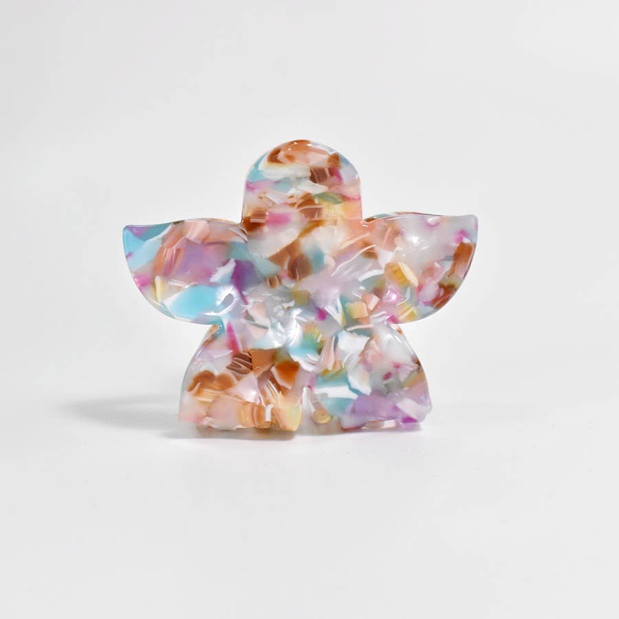 SoapElenGlen - Wholesale Hair Clip - Women's - Tortoise & Marbled Plumeria Flower Acetate Hair Claw Clip0