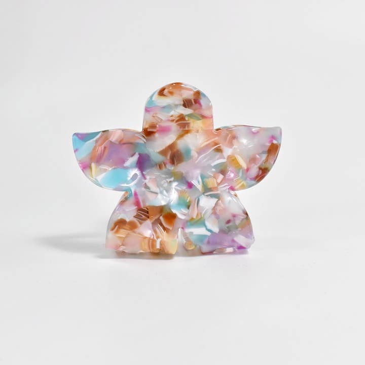 SoapElenGlen – Großhandel Haarclip – Damen – Schildkröte & Marmorierte Plumeria-Blume Acetat-Haarspange