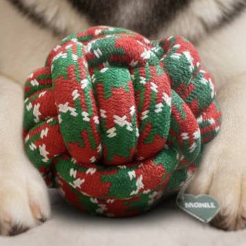 Bola Grande de Natal | Artesanal, Sustentável | Animais de Estimação M-L por atacado de Monli Handcrafted Pet Toys