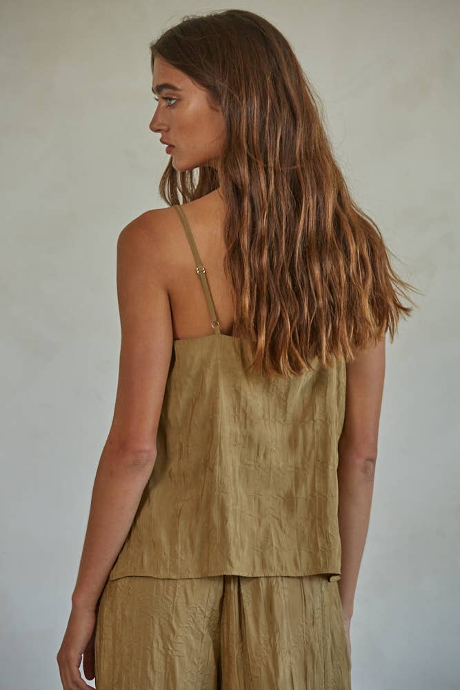 By Together - Vendita all'ingrosso Canotta - Donna - L6905 | Top in poliestere intrecciato con spalline sottili e scollo a V8