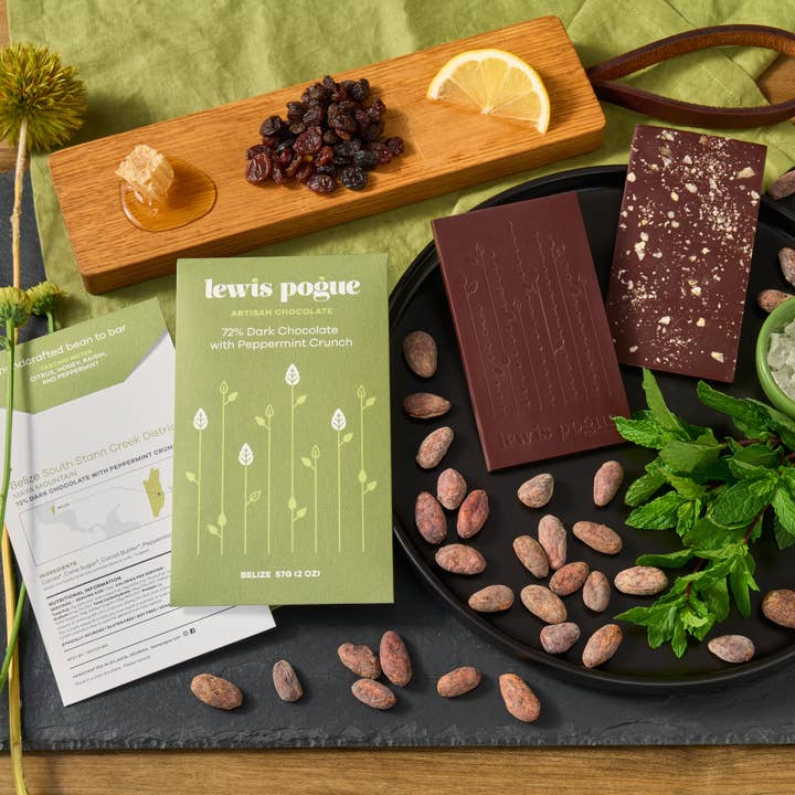Belize 72% Dark with Peppermint Crunch for wholesale by Lewis Pogue