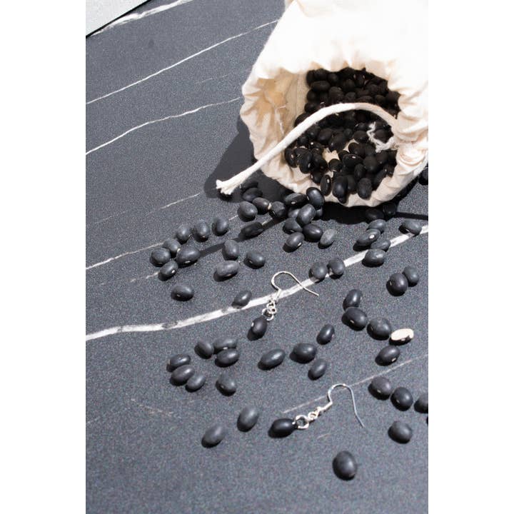 Shutterhaus - Wholesale Dangle Earrings - Organic Dried Black Bean Hypoallergenic Earrings #21
