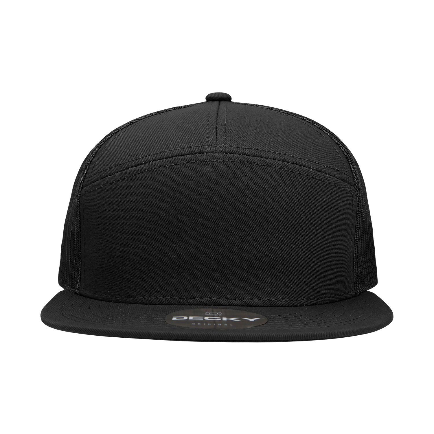 The Park Wholesale - Wholesale Trucker Hat - Unisex - Decky 1133 Blank 7 Panel Trucker Flat Bill Snapback Hat1