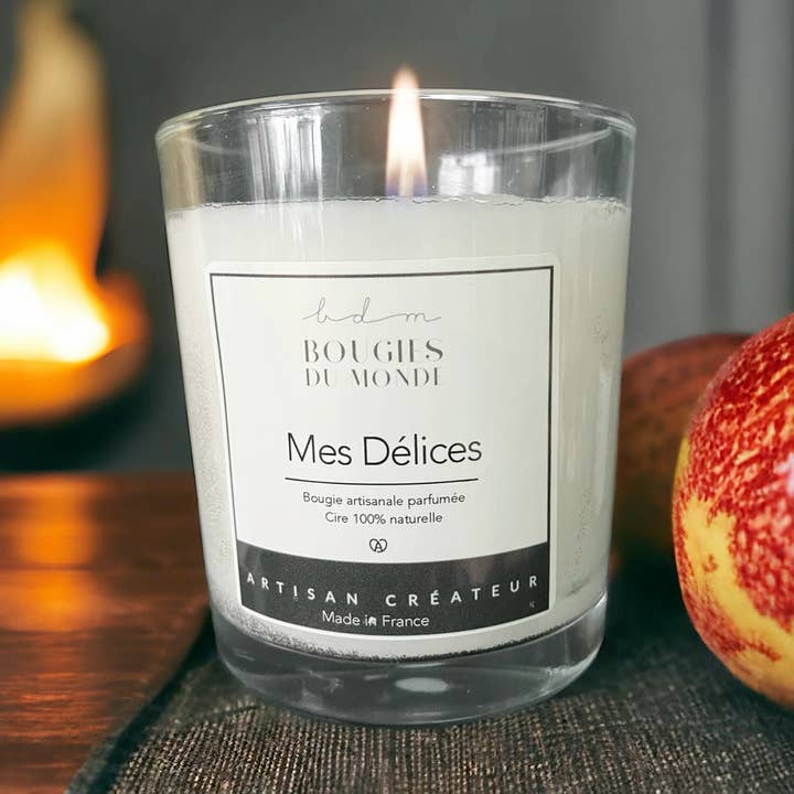 Bougie parfumée Mes délices (Pomme, poire, cannelle...) pour la vente par Bougies Du Monde