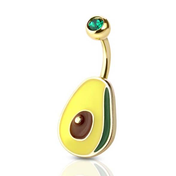 AVOCADO 316L SURGICAL STEEL NAVEL RING for wholesale by CRAVE