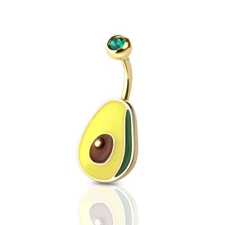 ORO PIERCING OMBLIGO ACERO QUIRÚRGICO 316L AGUACATE de venta al por mayor en Faire