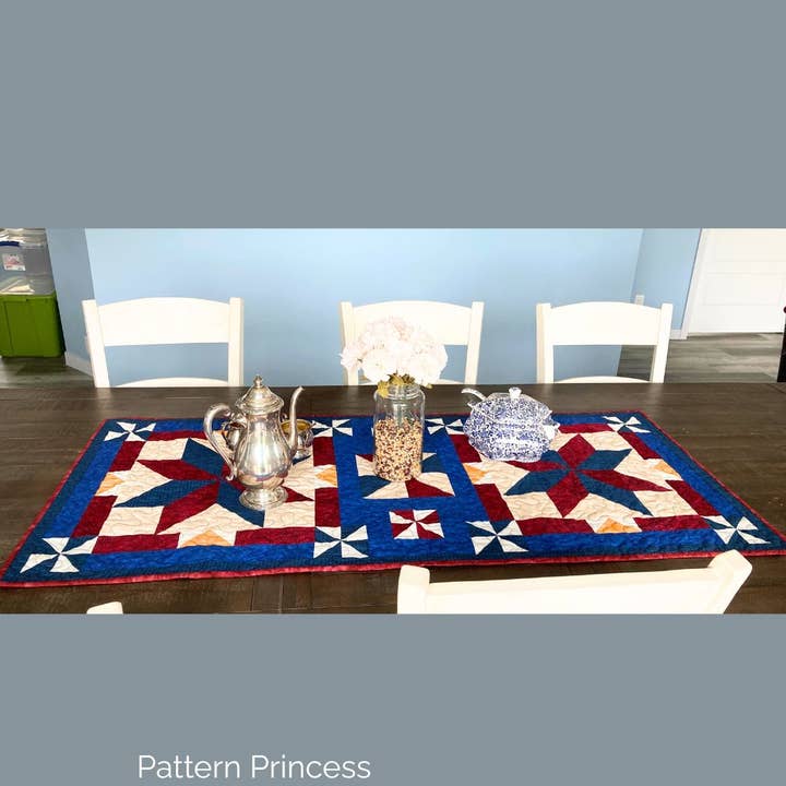 Pattern Princess - Wholesale Table Runner - Americana Star Table Runner Quilt Pattern 3