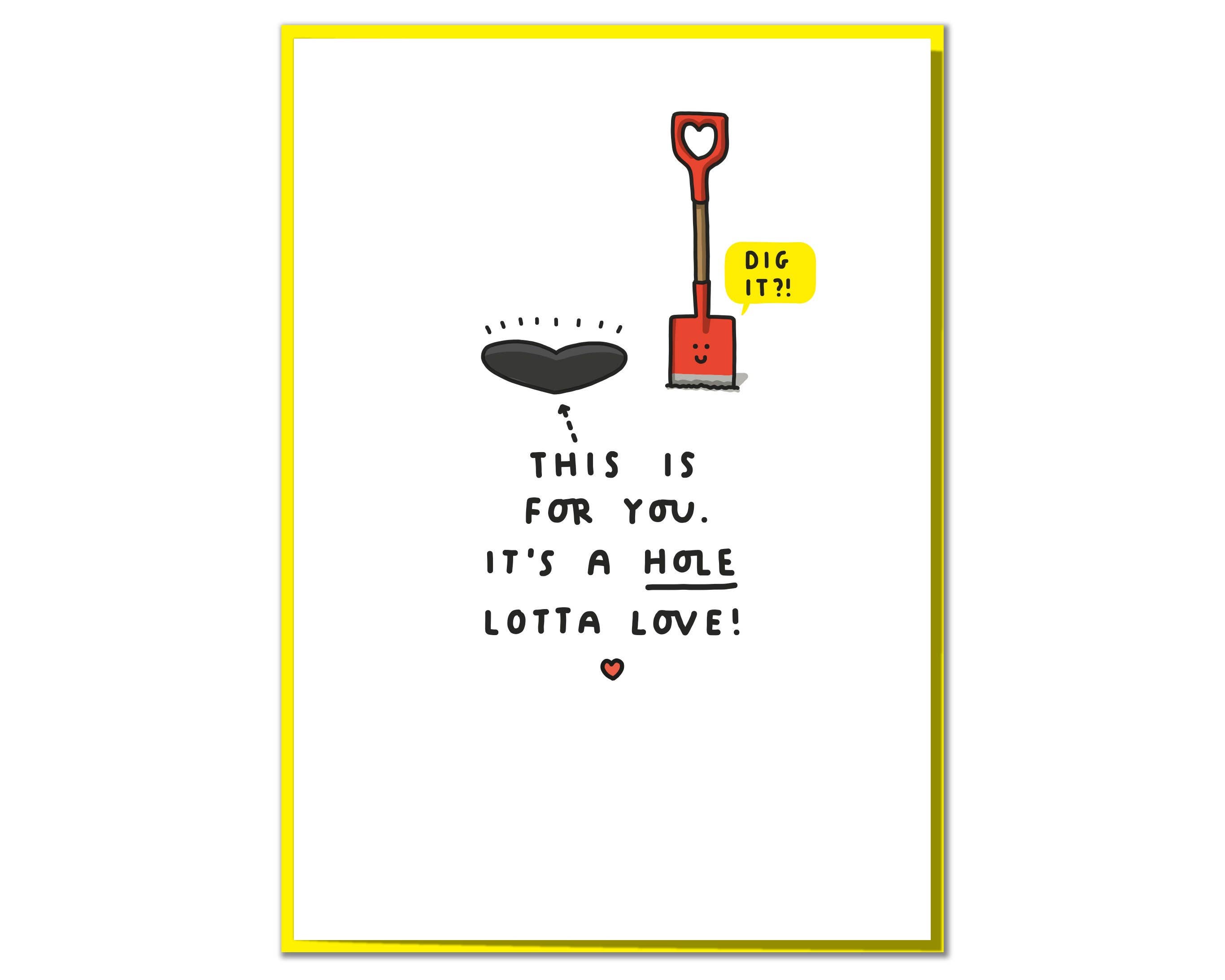 Mungo And Shoddy – wholesale Love card – This is for You. It's A Hole Lotta Love! Funny Cute0