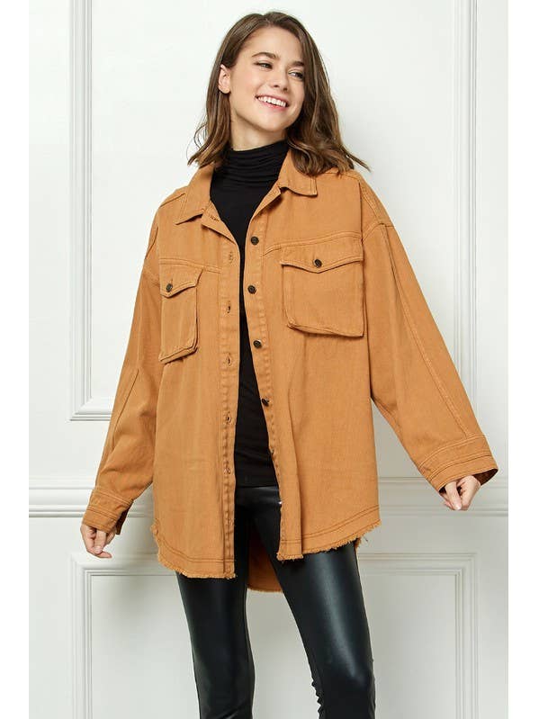 Cargo Pocket Wahed Denim Overshirt Jacket for wholesale by MintChoco