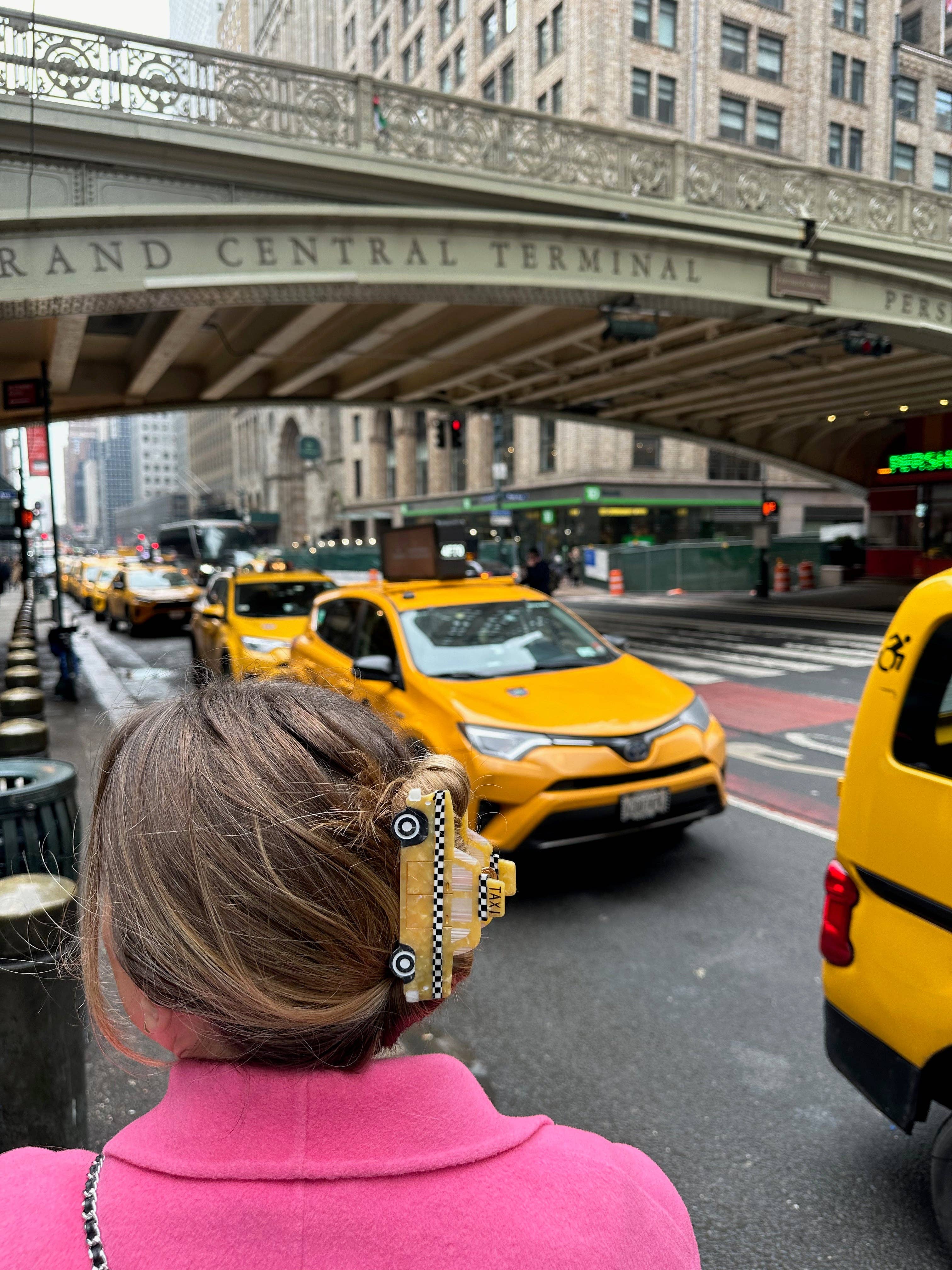 Solar Eclipse - Wholesale Hair Clip - Women's - Hand-painted Yellow Taxi Cab Claw Hair Clip | Eco-Friendly6