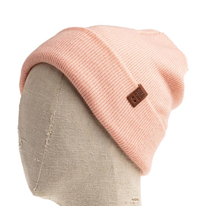 Bedford Smooth Knit Beanie - Pink for wholesale by DNA Footwear