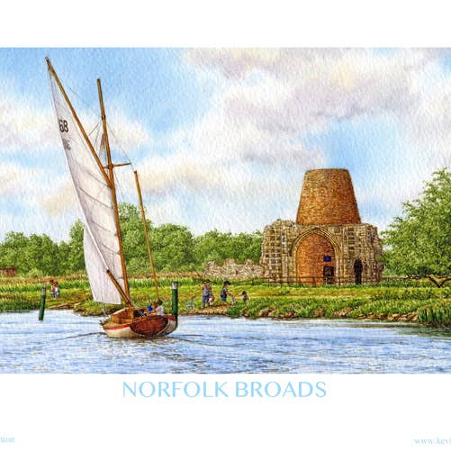 Norfolk Broads, A4 print for wholesale by Robinson Collection