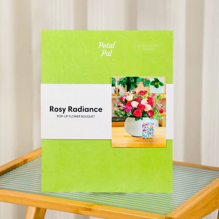 PetalPal - Wholesale Everyday Greeting Card - Rosy Radiance Pop-Up Bouquet