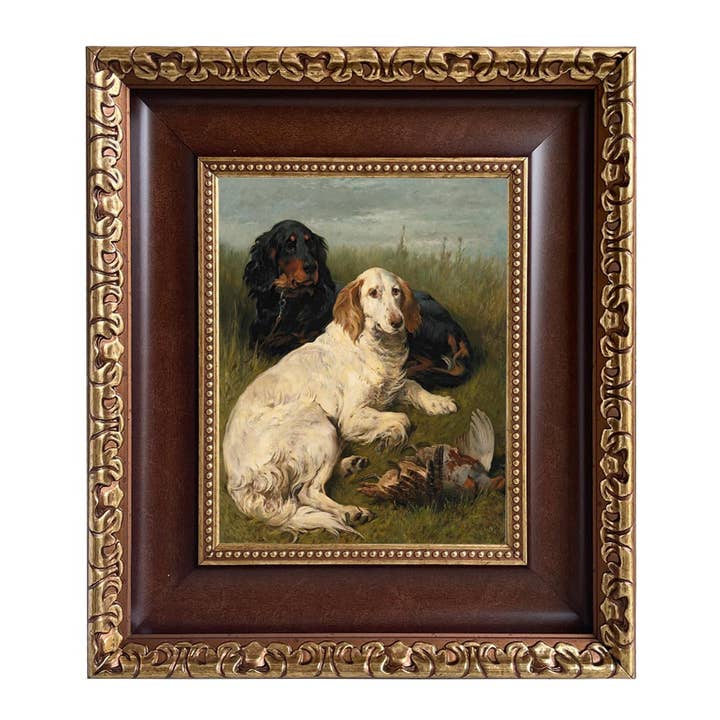 A Day's Bag Hunting Dog Vintage Painting Print on Canvas for wholesale by Madison Bay Co. - Historical Home Decor Reproductions
