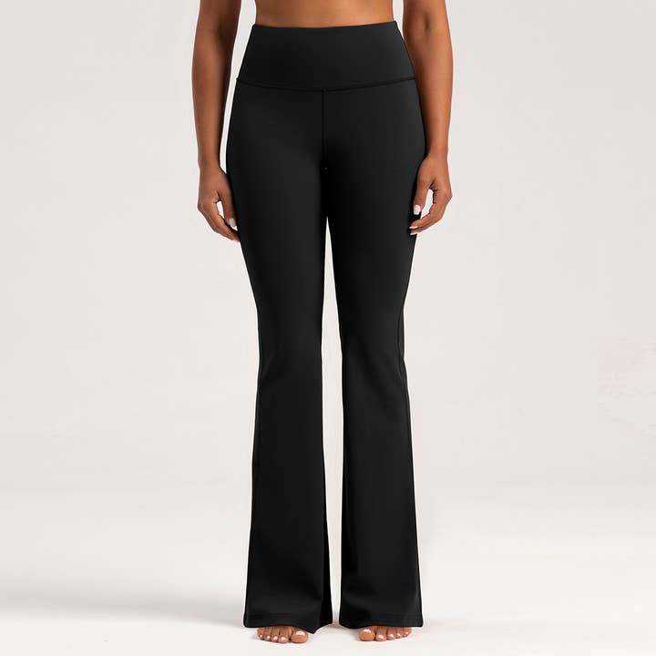 Sodalemon - Wholesale Fashion Leggings - Women's - Women High-Waisted Flared Naked Feel Yoga Bootcut Leggings14