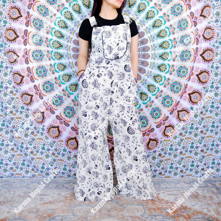 Karma Nepal Crafts - Wholesale Jumpsuit - Women's - Magical Celestial/Mushroom Wide Leg Jumpsuit12