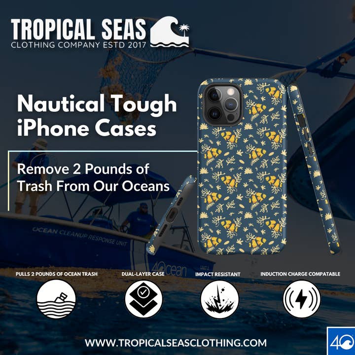Funda rígida Deep Blue Clownfish Reef para iPhone® para venta al por mayor de Tropical Seas Clothing