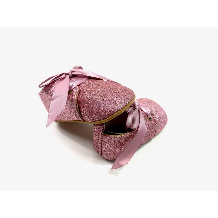 The New Class - Wholesale Moccasins - Kids - Glitter Tie Moccasin