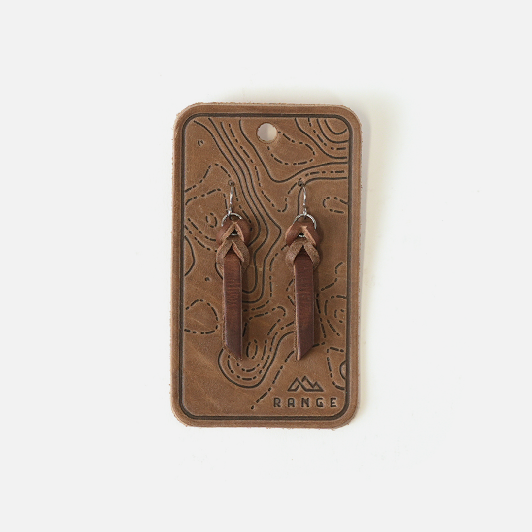 Range Leather Co. - Wholesale Dangle Earrings - Braided Full-Grain Leather Drop Earrings11