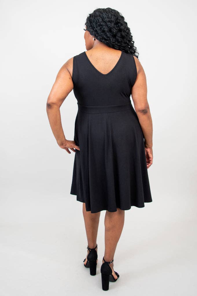 Blue Sky Clothing Co LLC - Wholesale Dress - Women's - Pamela Dress, Black, Bamboo1