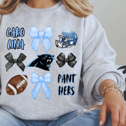 Dirty Water Outfitter - Wholesale Graphic Sweatshirt - Women's - Carolina Panthers Football Sweatshirt0