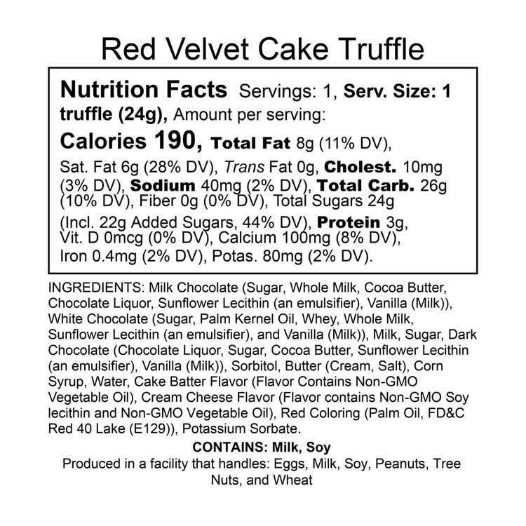 Maggie Lyon Chocolatiers - Wholesale Chocolate - Red Velvet Cake Truffles   / 2.6lb. Case2