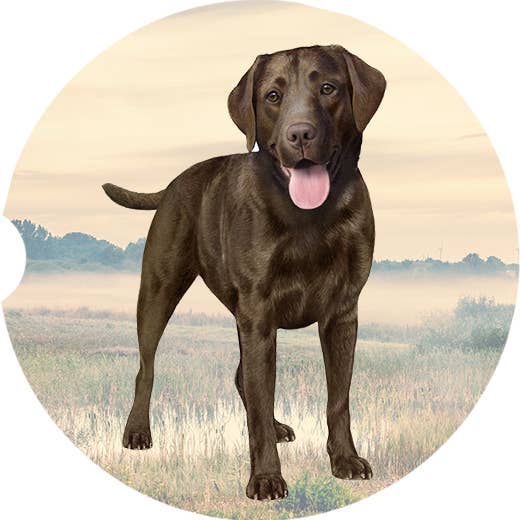 E&S Pets - Wholesale Car Coaster - Unisex - Labrador, Chocolate Car Coaster0
