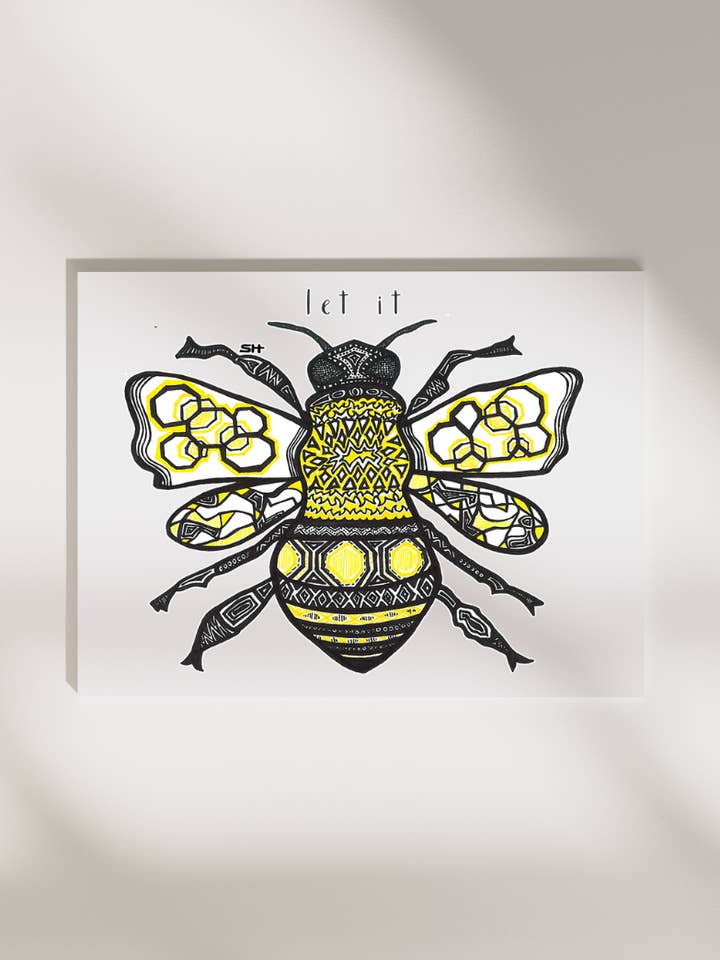Let It Bee Print by Sarah Hiers Design for wholesale by Sarah Hiers Design
