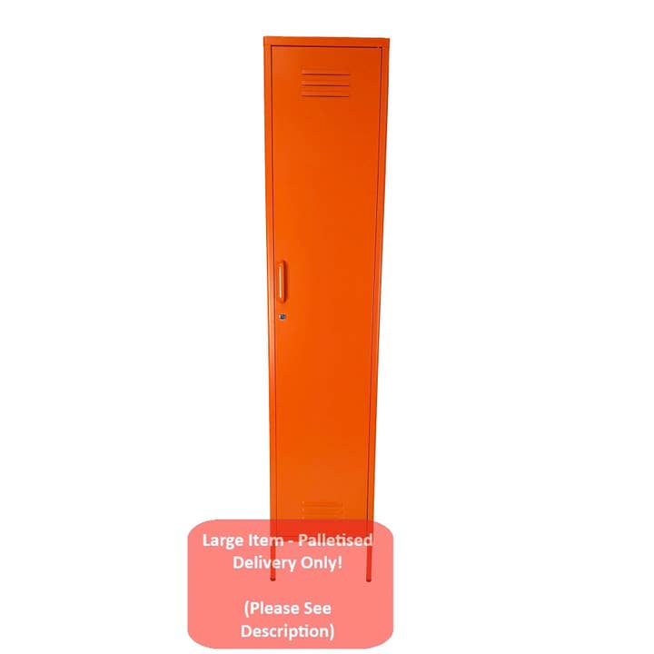 Taquilla alta de metal de acero en naranja quemado para venta al por mayor de McGowan & Rutherford Ltd