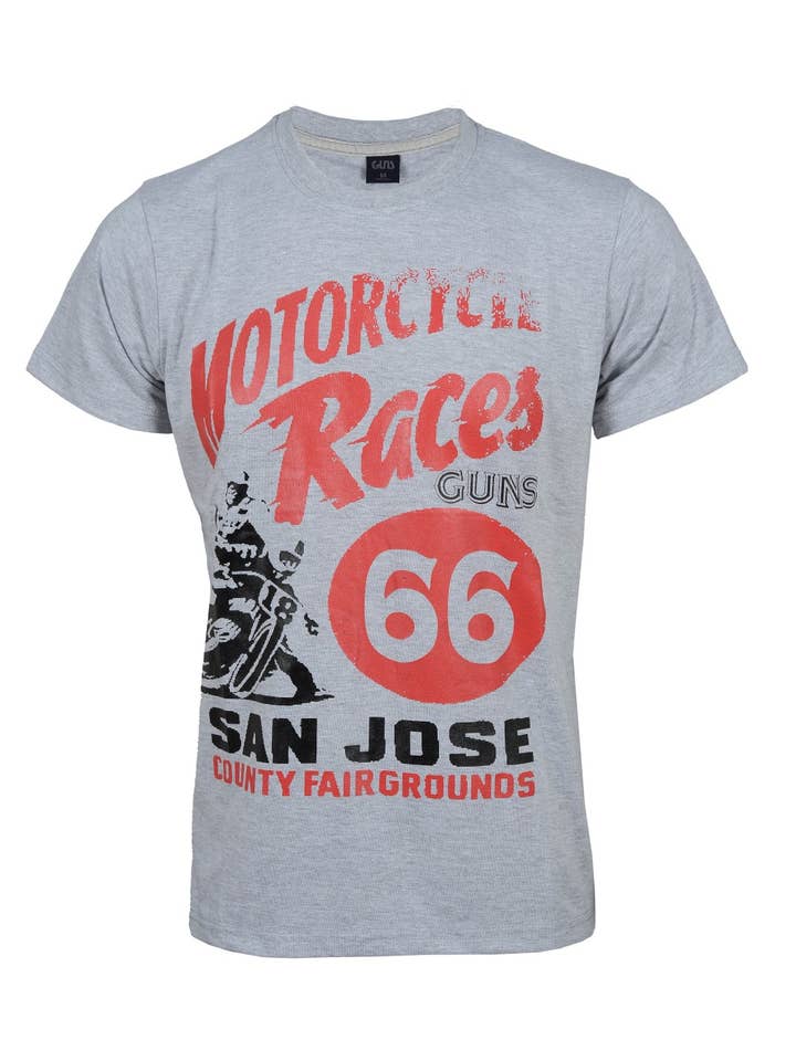 T-Shirt en coton CALI Grey pour la vente par Guns