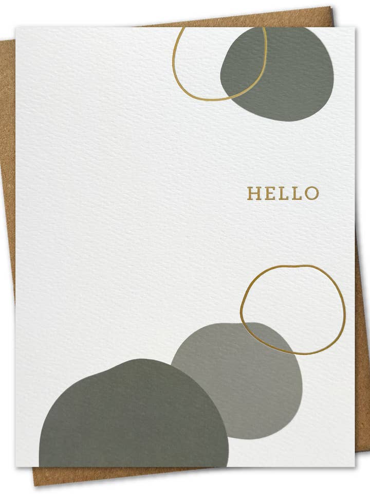 LUXE | Biglietto d'auguri moderno verde in lamina dorata per la vendita all'ingrosso da parte di The Card Bureau