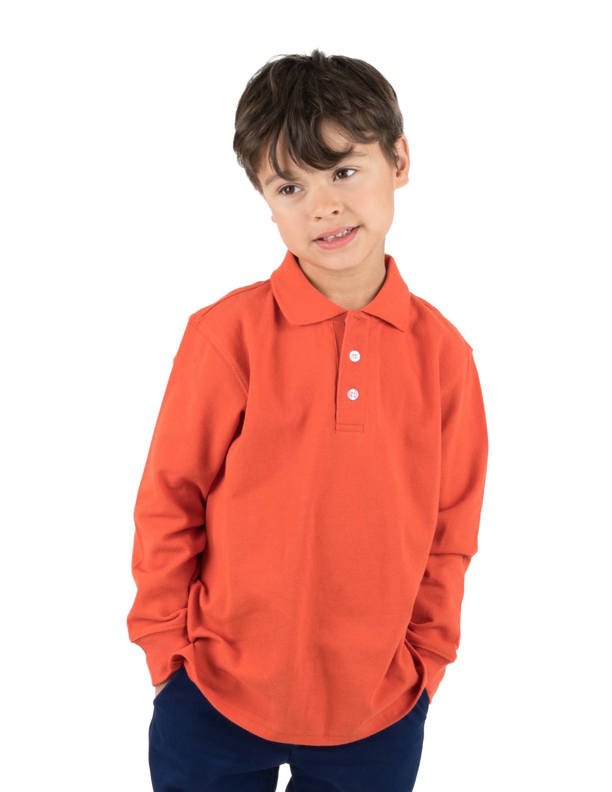 Leveret Pajamas – wholesale T-shirt – Kids – Kids Boys Long Sleeve Cotton Polo Shirt23