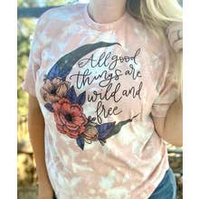 Alle gode ting er vilde og gratis blomstermåne Pink Bleach Te for engroshandel hos Hillside Apparell