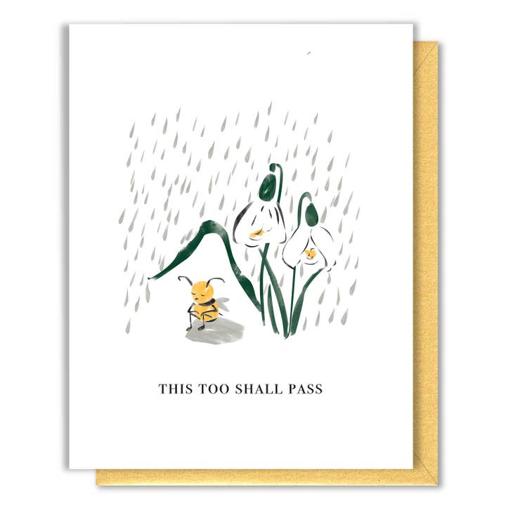 This Too Shall Pass Bee Encouragement Card for wholesale by Driscoll Design