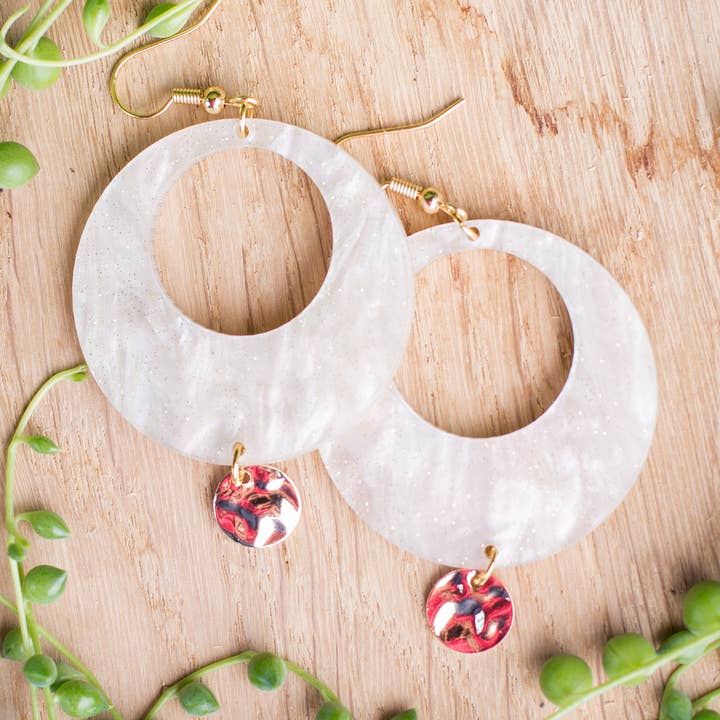 Brincos - JAO - Seda perolada por atacado de Servane Design