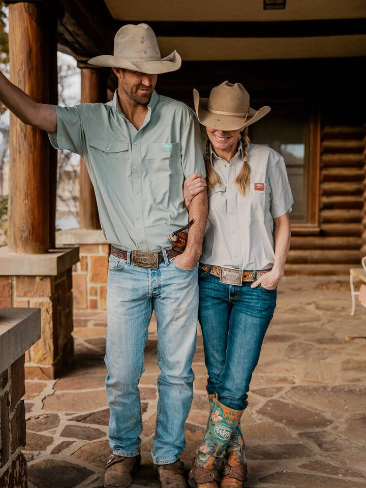 Pearl snap button down for wholesale by REEL RODEO Outdoors