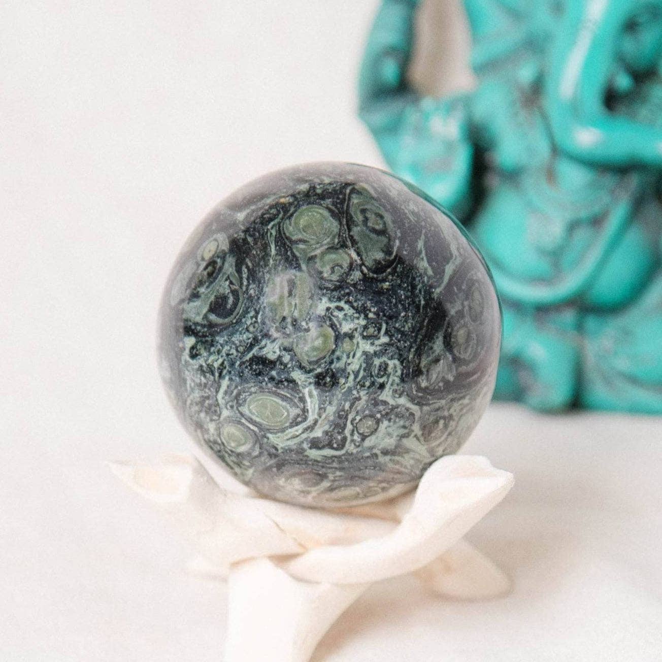 Tiny Rituals - Wholesale Spiritual Stone/Crystal - Kambaba Jasper Sphere - AAA Premium Quality69