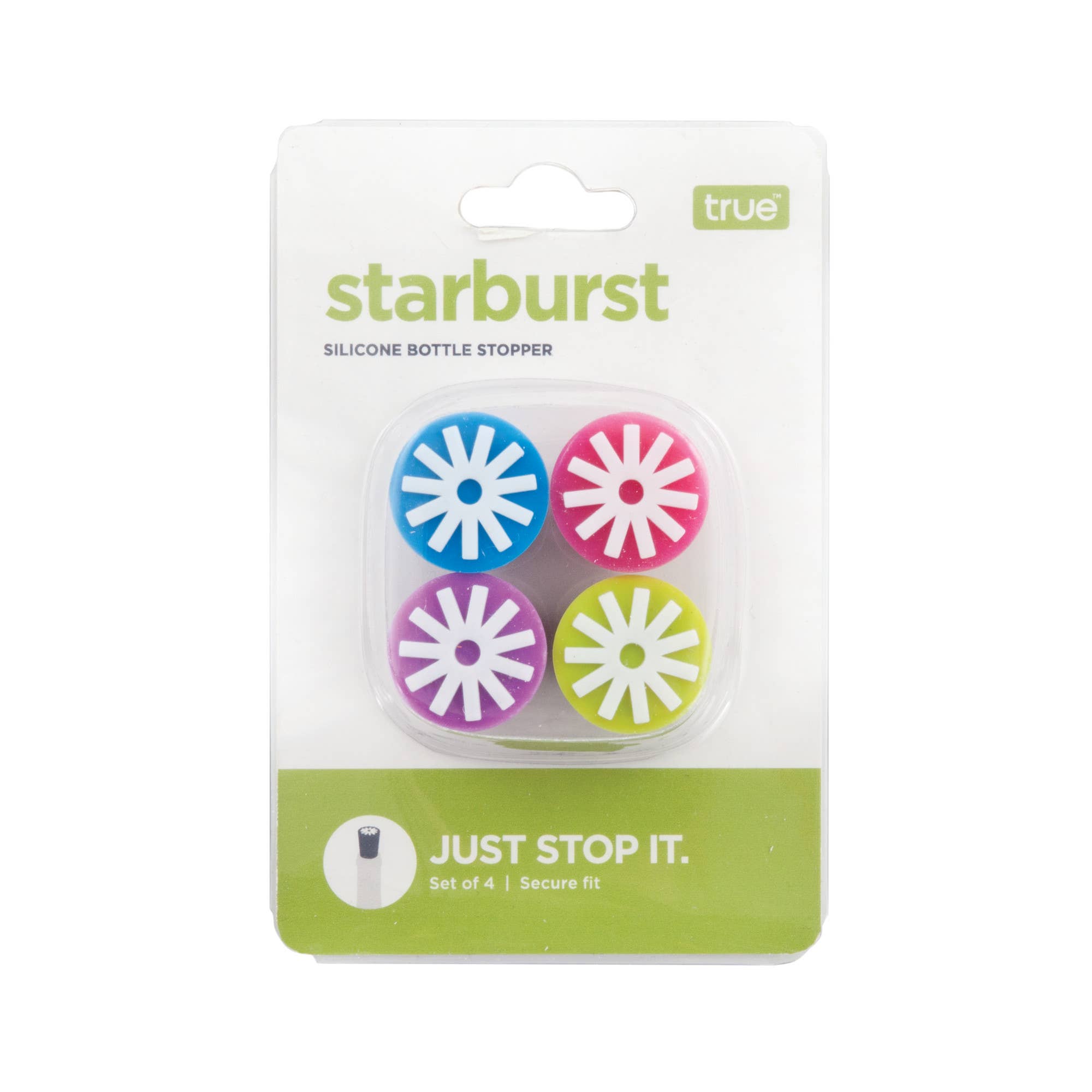 TRUE - Wholesale Wine Stopper - Starburst Silicone Wine Bottle Stoppers ASSORTED COLORS6