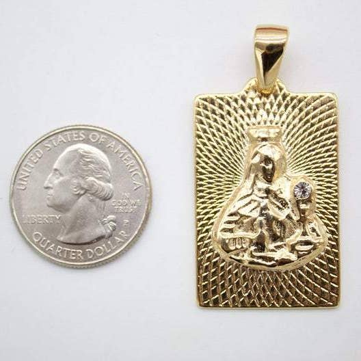 18K guld fyldt Saint Virgin Mary plade vedhæng for engroshandel hos MIA Jewelry