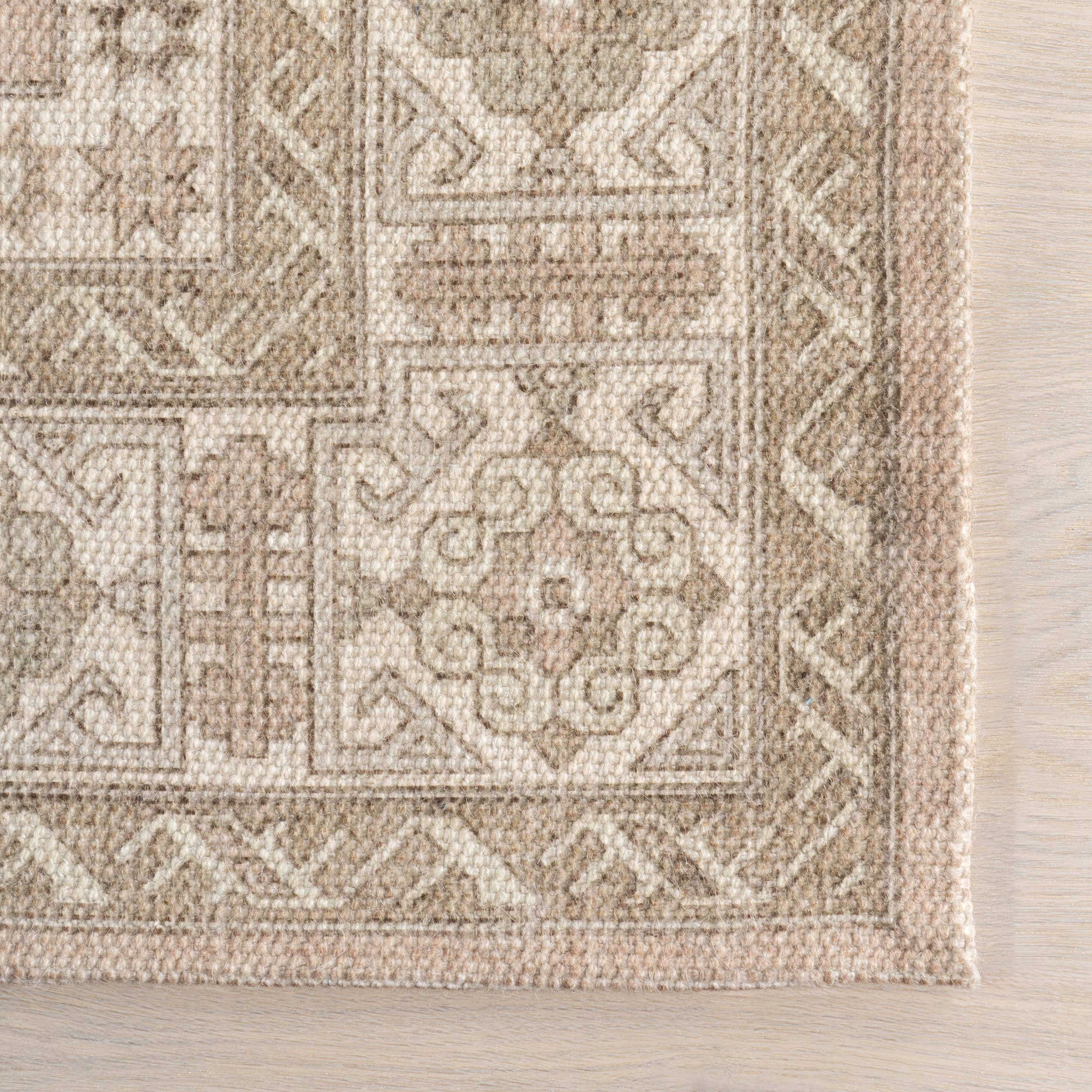 Beige Fae Wool and Cotton Area Rug for wholesale on Faire1