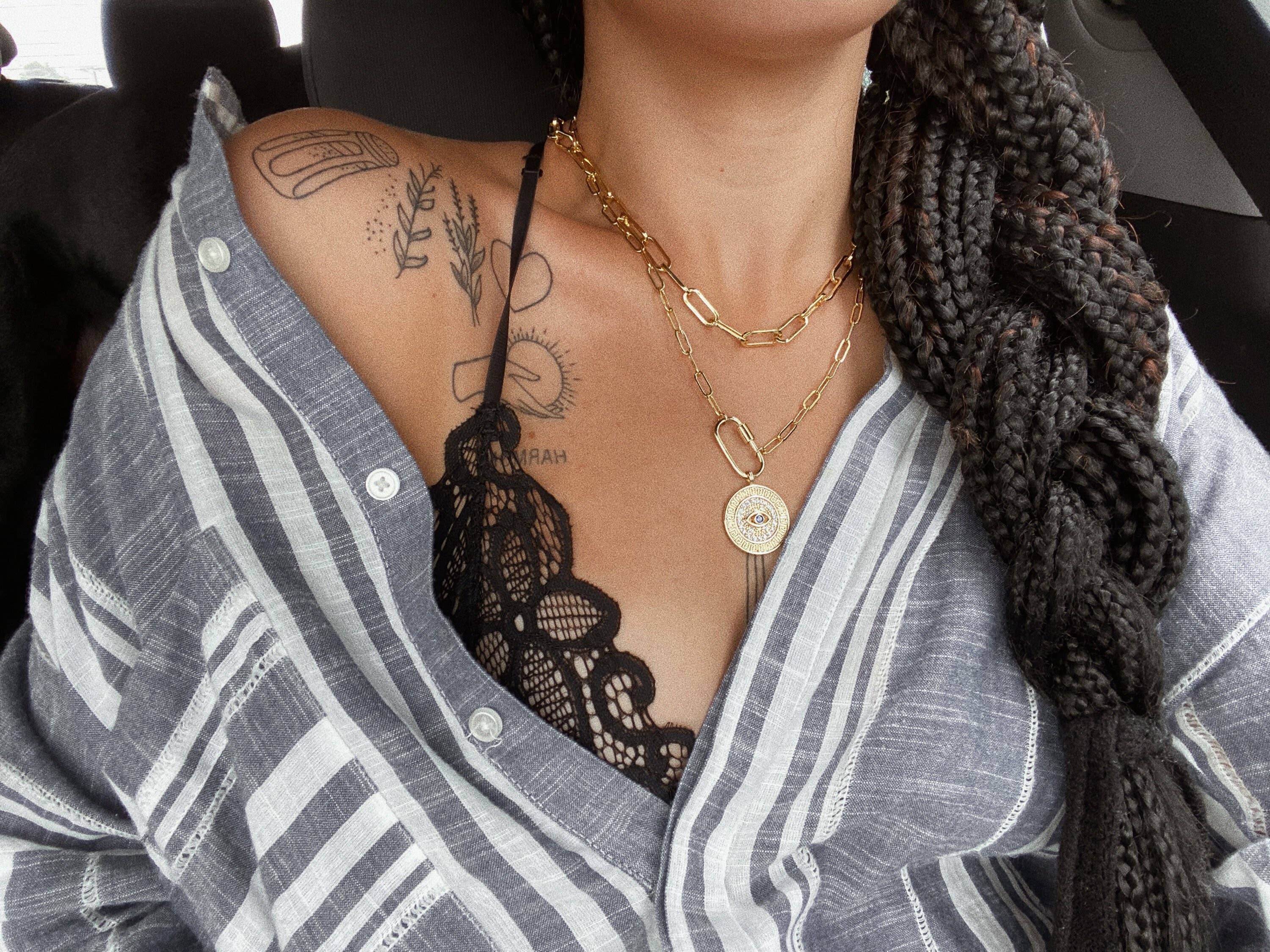 Creole Charm – Großhandel Gliederhalskette – Chunky Chunky Kette aus goldfarbenem Edelstahl (The Lux Chain), tarnfrei2