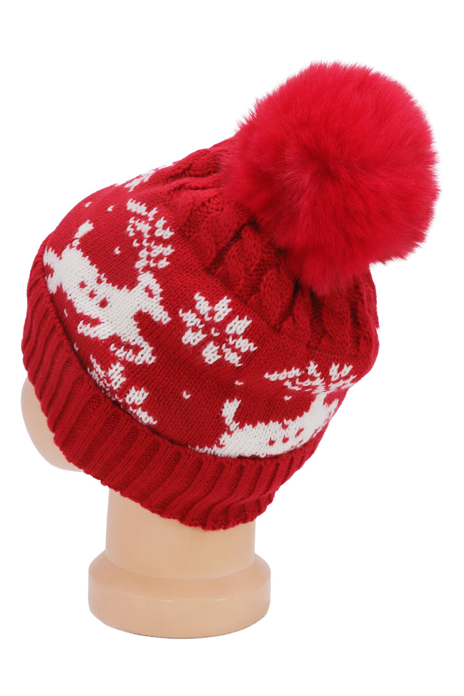 SURTIDO Gorro de Renos y Copos de Nieve Forrado de Forro Polar para Niños de venta al por mayor en Faire3