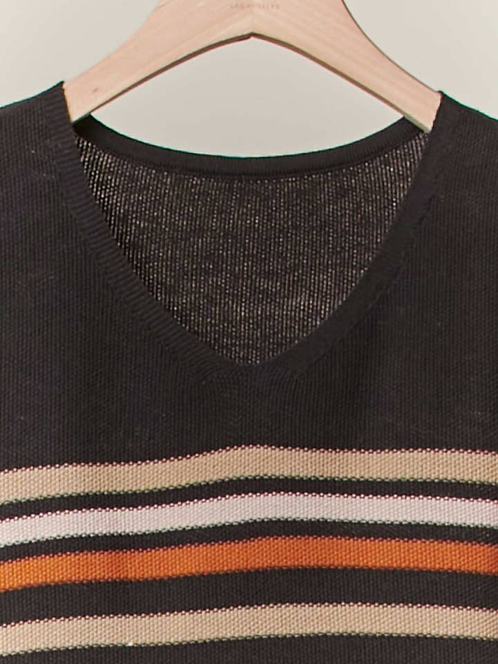 Mello. - Wholesale Knit Sweater - Women's - Striped Lightweight Knit Sweater12