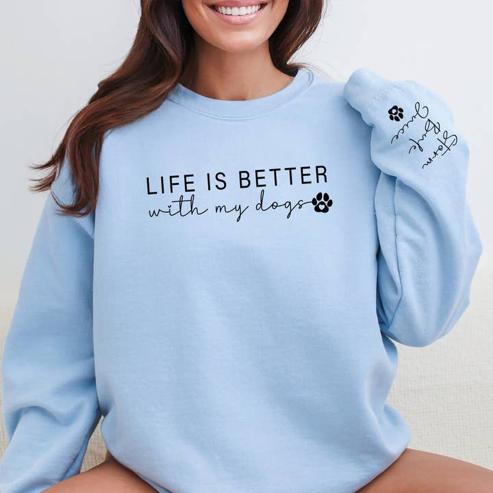 Custom Dog Mom Sweatshirt, Personalized Pet Name Gift for wholesale by Tee Story