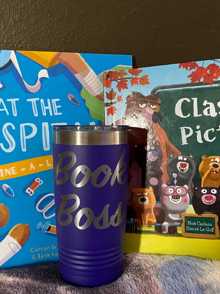 Book Boss Travel Thermos for wholesale by Dye and Burn Studios