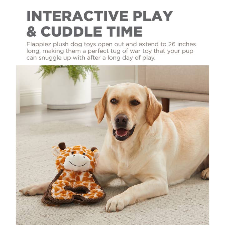 Pet Palette Distribution - Wholesale Pet Plush Toy - Dog - Outward Hound Cuddle Tugs Giraffe Plush Dog Toy